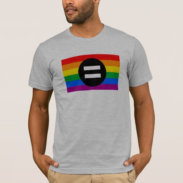 T-shirts Sinalizador de Direitos Gays (Frente)