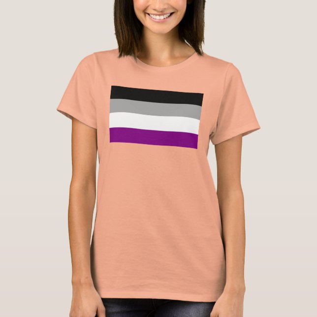 T-shirts Sinalizador de Orgulho Asexual (Frente)