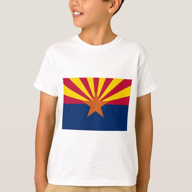 T-shirts Sinalizador do Estado da arizona (Frente)