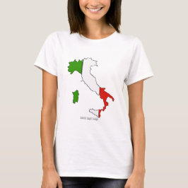 T-shirts Sinalizador do Mapa da Itália