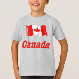 T-shirts Sinalizador e texto canadenses