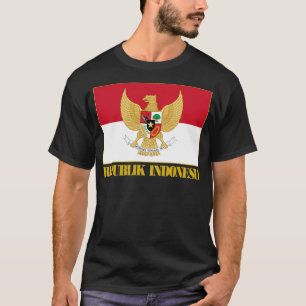 T-shirts Sinalizador Indonésia com COA