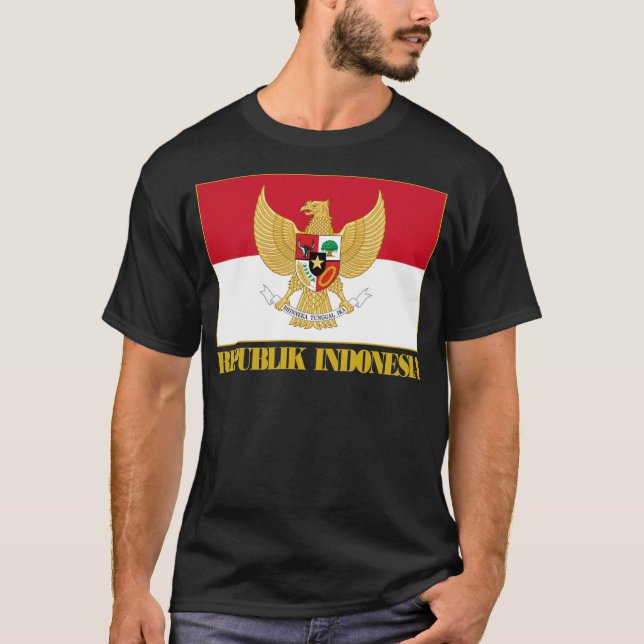 T-shirts Sinalizador Indonésia com COA (Frente)