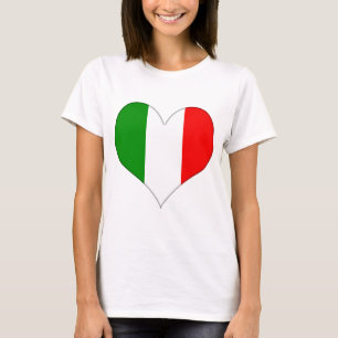 T-shirts Sinalizador italiano Heart