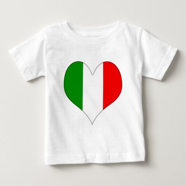T-shirts Sinalizador italiano Heart (Frente)
