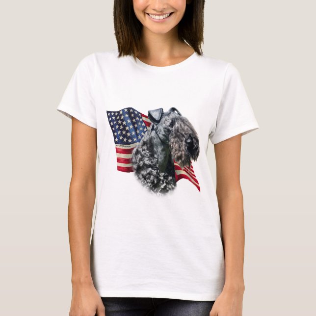 T-shirts Sinalizador Kerry Blue Terrier (Frente)