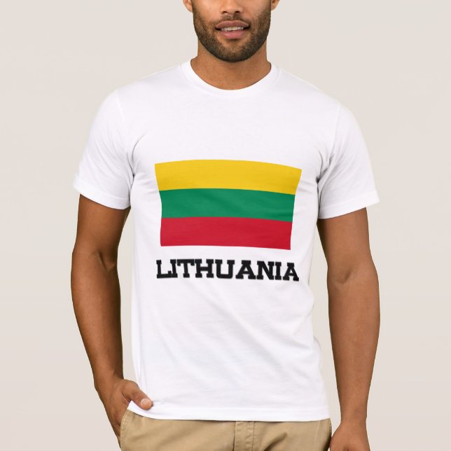 T-shirts Sinalizador Lituânia (Frente)