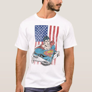 T-shirts Sinalizador Super-Homem e EUA
