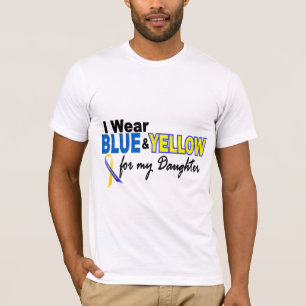 T-shirts Síndrome de Down eu visto azul & amarelo para