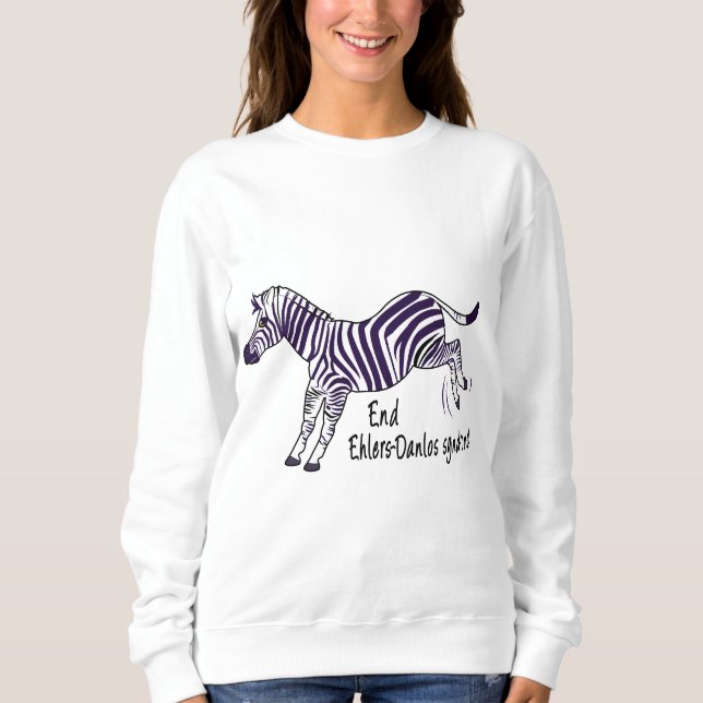 T-shirts Síndrome de Ehlers-Danlos do fim com zebra (Frente)