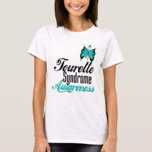 T-shirts Síndrome de Tourette da consciência da borboleta