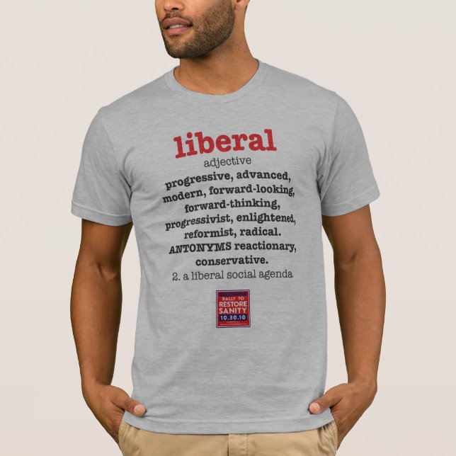 T-shirts sinónimos liberais (Frente)