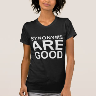 T-shirts SINÔNIMOS SÃO BOAS Piadas Engraçadas Linguagem Pia