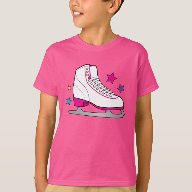 T-shirts Skate de rolo no rosa (Frente)