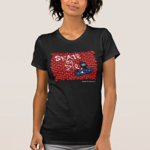 T-shirts Skate or Die Ladies Twofer Sheer (Ajustado)
