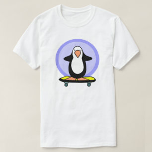 T-shirts Skateboarder Penguin Skateboard Divertido