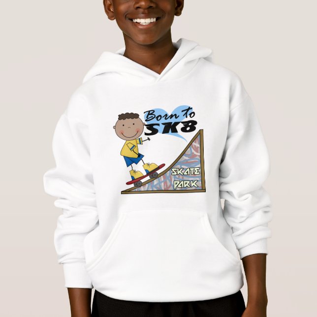 T-shirts SKATER - menino do afro-americano (Frente)