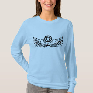 T-shirts Skates de Derby do rolo com asas