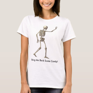 T-shirts Skeleton Waving Traga De Volta Mulheres Doces