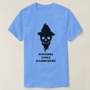 T-shirts Sku mágico e texto Schädel eines Zauberers