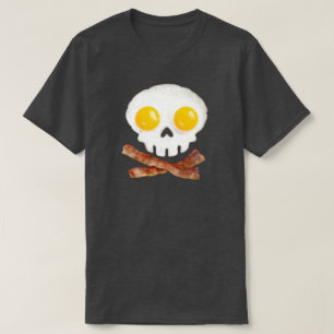 T-shirts Skull & Bones Bacon & Egs Café da Manhã