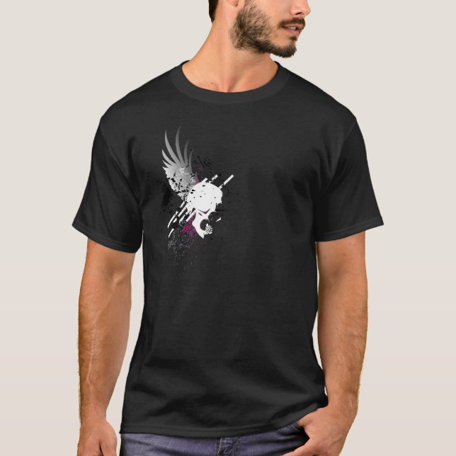 T-shirts skullz. voado para baixo (Frente)