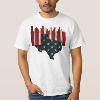 T-shirts Skyline da bandeira de Houston, Texas