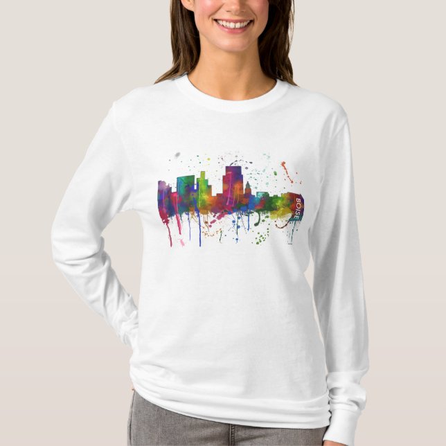 T-SHIRTS SKYLINE DE BOISE IDAHO (Frente)