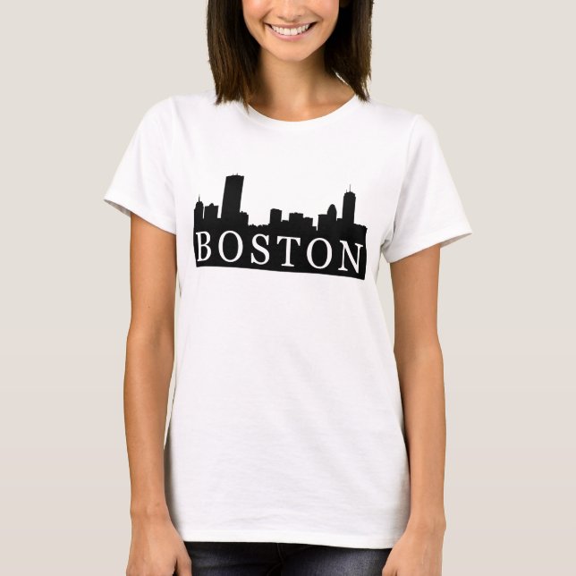 T-shirts Skyline de Boston (Frente)