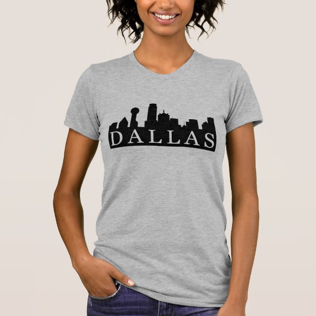 T-shirts Skyline de Dallas (Frente)