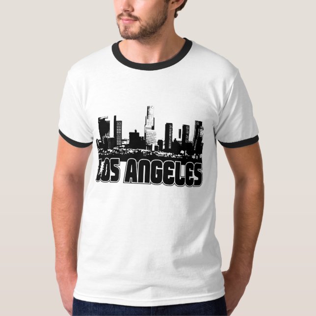 T-shirts Skyline de Los Angeles (Frente)