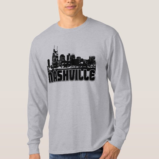 T-shirts Skyline de Nashville (Frente)