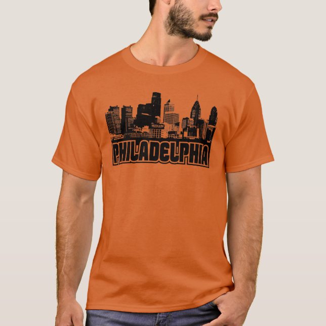 T-shirts Skyline de Philadelphfia (Frente)