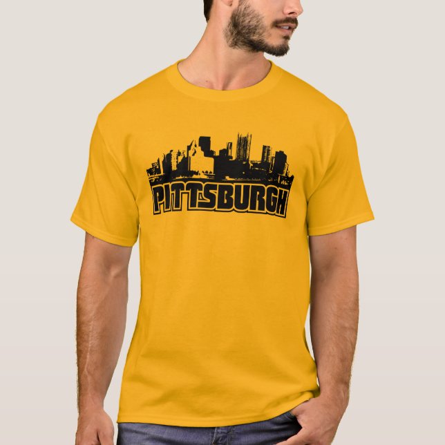T-shirts Skyline de Pittsburgh (Frente)