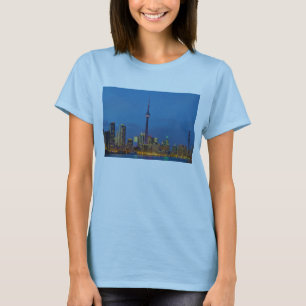 T-shirts Skyline de Toronto Ontário Canadá na noite