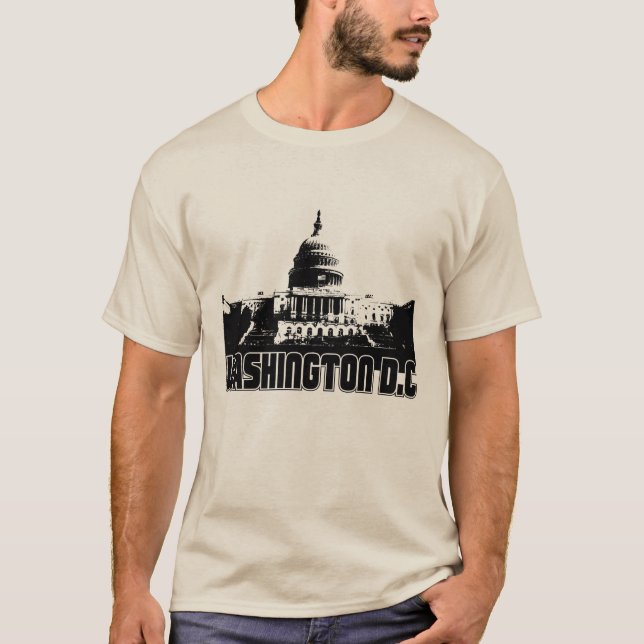 T-shirts Skyline do Washington DC (Frente)