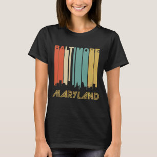 T-shirts Skyline retro de Baltimore