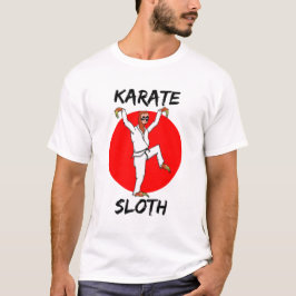 T-shirts Sloth Doing Karate Japan Flag