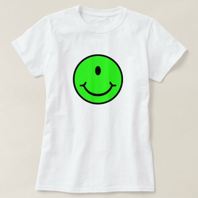 T-shirts Smiley estrangeiro - um olho (Frente do Design)