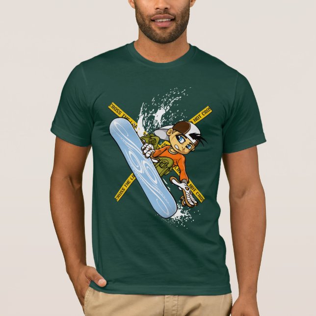 T-shirts Snow boy jumping (Frente)
