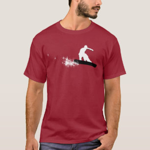 T-shirts snowboard. simples