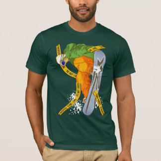 T-shirts Snowboarder and fence
