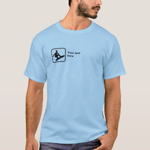 T-shirts Snowboarder — Logotipo pequeno — Personalizável