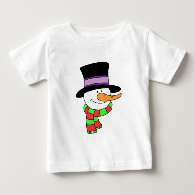 T-shirts Snowman Cartoon (Frente)