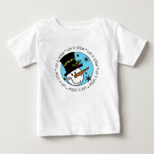 T-shirts Snowman Deixa-o nevar Feriados de Natal