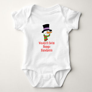 T-shirts Snowman polonês Feliz Natal