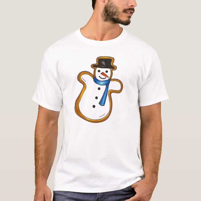 T-shirts Snowman Sugar Cookie Natal Feriado de inverno (Frente)
