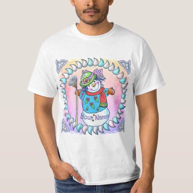 t-shirts Snowy Lady Snowman (Frente)