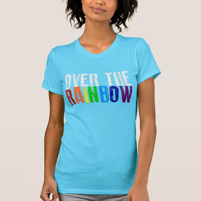 T-shirts Sobre o arco-íris (Frente)