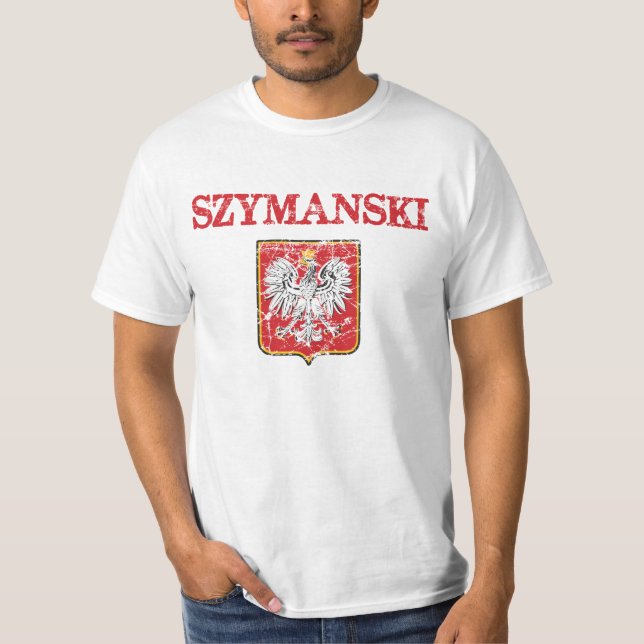 T-shirts Sobrenome de Szymanski (Frente)